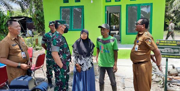 Tinjau TMMD 114 Kodim 0301/Pbr, Danrem 031/WB Optimis Capaian Fisik akan Selesai 100 persen