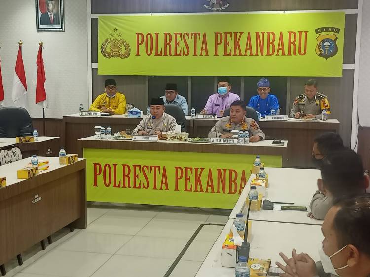 Pemko dan Polresta Pekanbaru Gelar Rapat, Bahas Antisipasi Penyebaran Covid-19