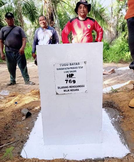 BPKH Bangun Tugu Patok Di Kebun GMR, Tim 11: Bukti Berada Dalam Kawasan Hutan