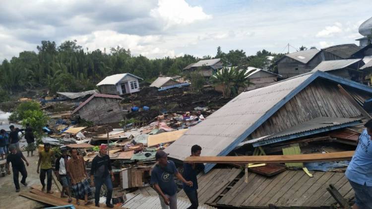 BPBD Riau Kirim Bantuan Logistik Korban Bencana Longsor di Kecamatan Enok Inhil