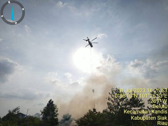 Wadansatgas Karhutla Riau Apresiasi Bantuan Pemadaman Dari APP Sinar Mas