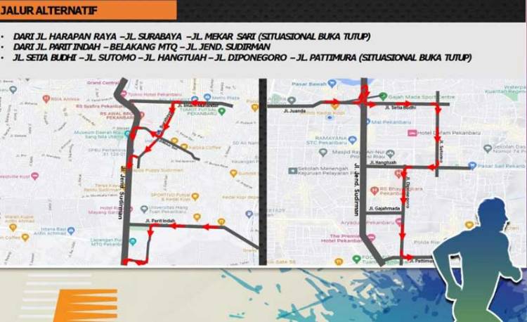 Bhayangkara Run, Polresta Pekanbaru Alihkan Arus Lalin, CFD Ditiadakan