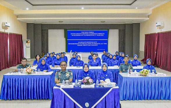 Jelang HUT Jalasenastri Ke 77, Danlantamal IX dan Ketua Korcab IX DJA III Terima Pembekalan Pangkoarmada RI