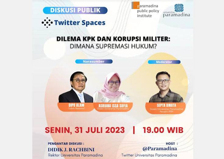 Dilema KPK dan Korupsi Militer: Dimana Supremasi Hukum?