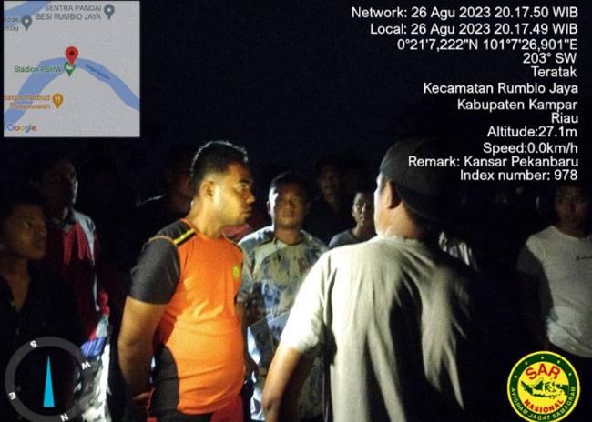 Seorang Pemuda Pekerja Turap Tenggelam di Sungai Kampar