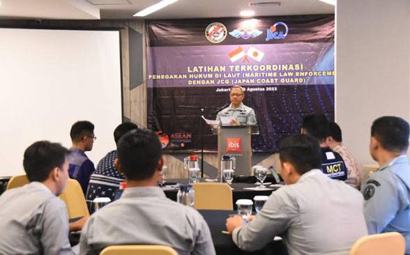 Bakamla RI bersama JCG Gelar Latihan Terkoordinasi Penegakan Hukum di Laut