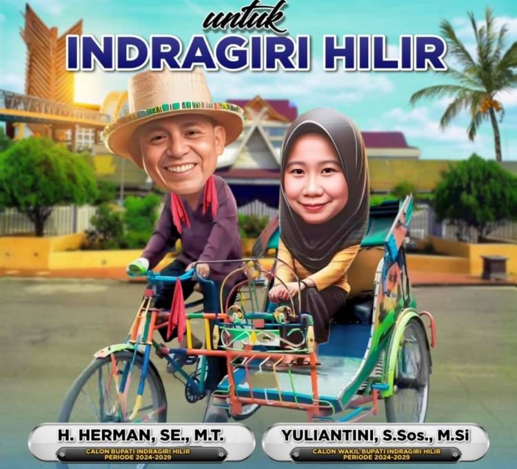 Haji Herman Berpasangan dengan Yuliantini di Pilkada Inhil