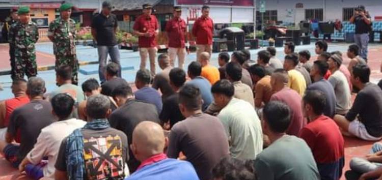 Kodim 0314 dan Polres Inhil Gelar Razia Gabungan di Lapas Kelas II A Tembilahan