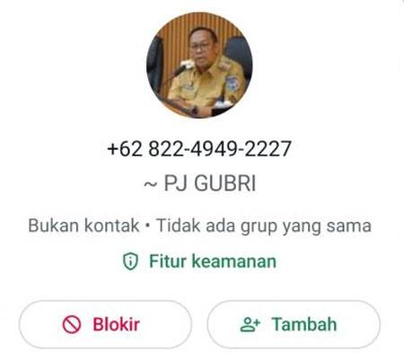 Waspada! Ada Akun Penipu Mengatasnamakan Pj Gubernur Riau