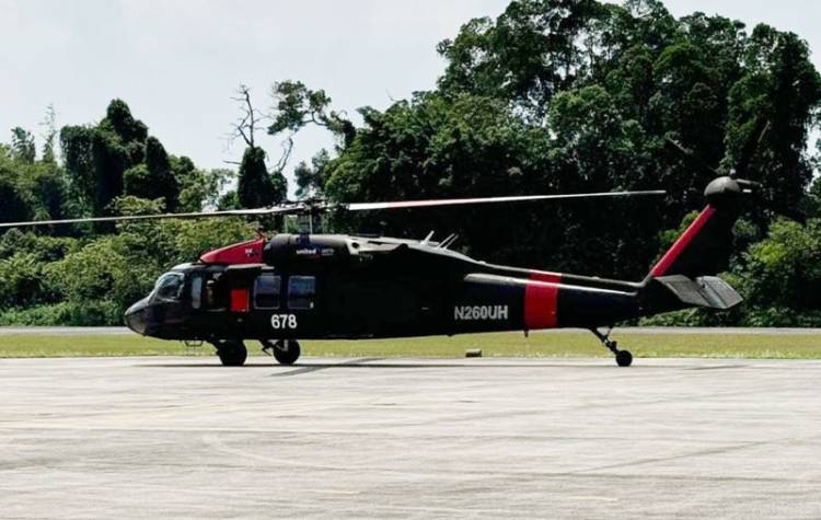 Black Hawk Mendarat di Pekanbaru, Bantu Pemadaman Karhutla