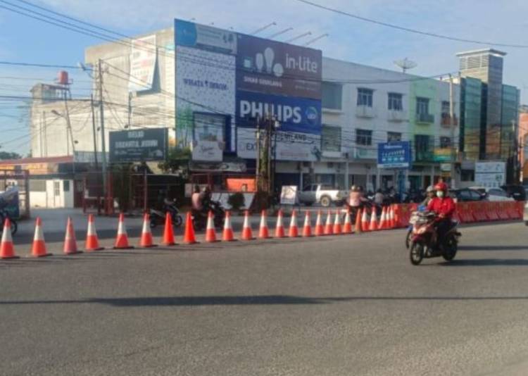 Atasi Kemacetan, U-Turn Depan RJ Jalan Tuanku Tambusai Ditutup