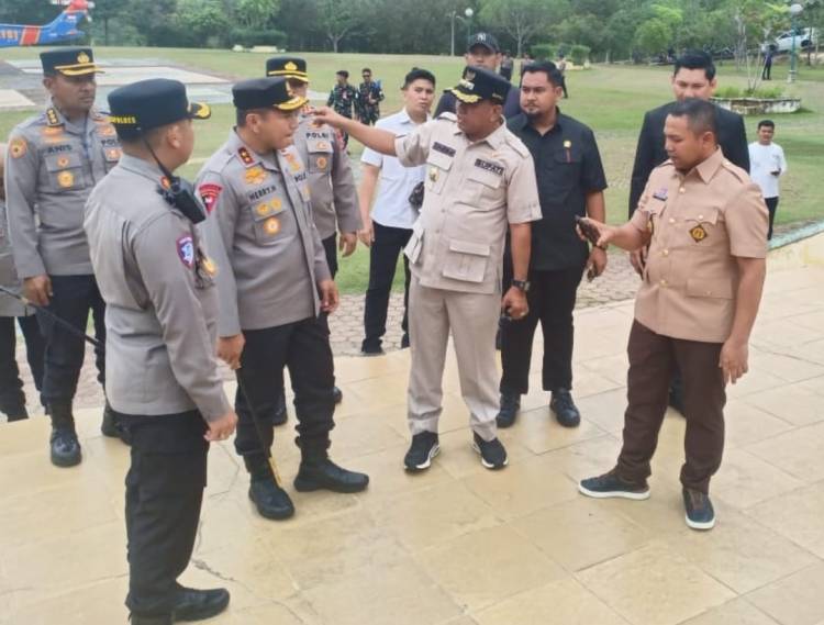 H-2, Gubernur dan Kapolda Riau Tinjau  Arena Event Pacu Jalur Kuansing, Kesiapan 98 Persen