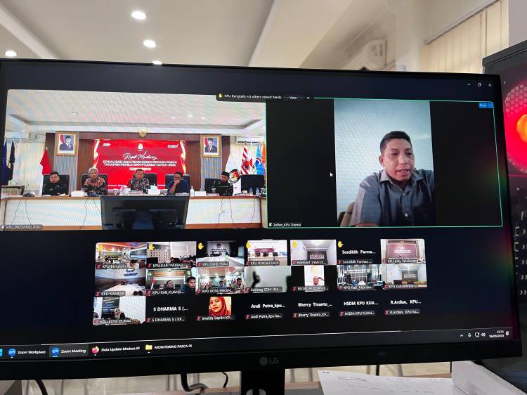 KPU Riau Gelar Rapat Monitoring Sosialisasi dan Pendidikan Pemilih Pasca Pemilu dan Pilkada 2024