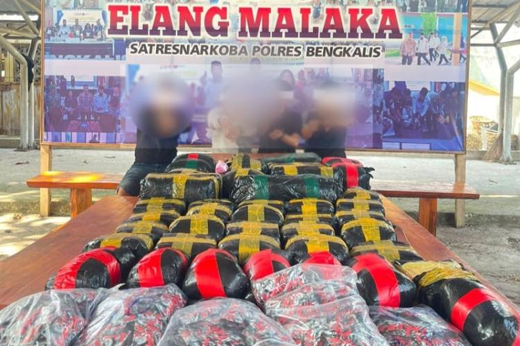 Polisi Gagalkan Penyelundupan Narkoba di Bengkalis