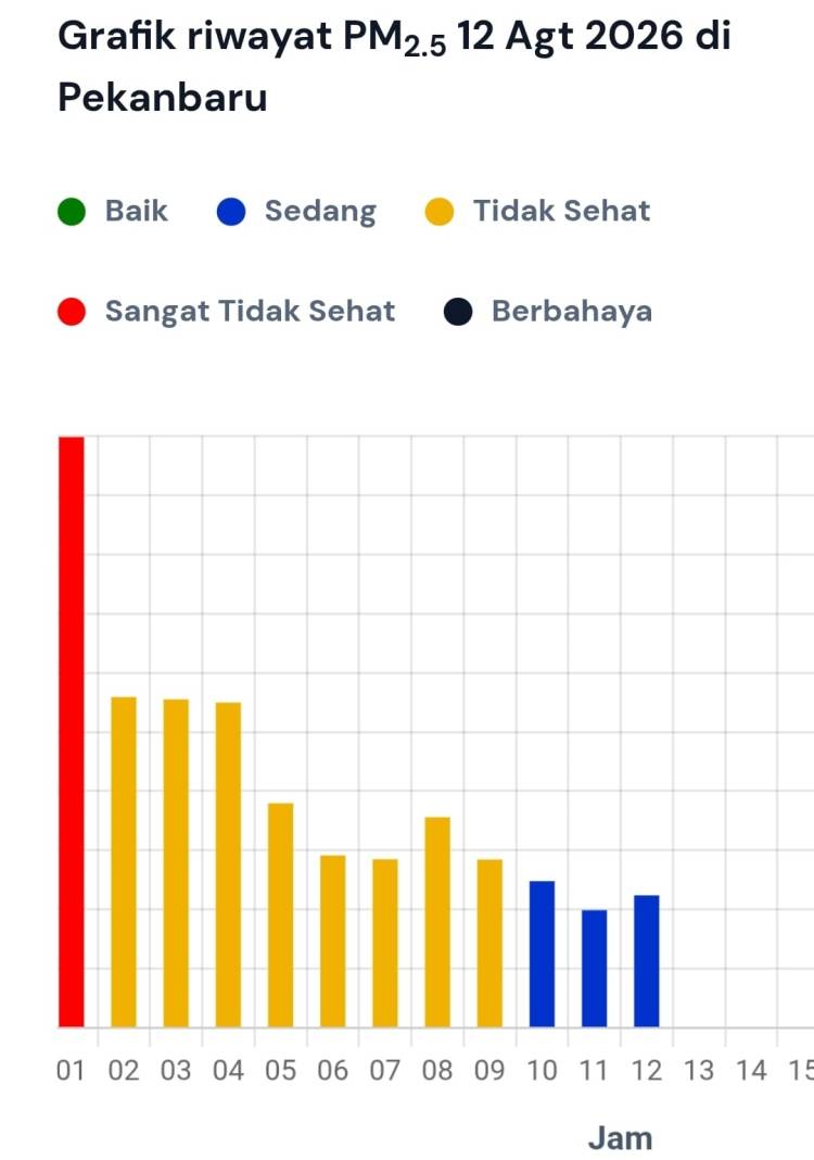 Penurunan Kualitas Udara di Pekanbaru Hari Ini Bukan Karena Karhutla