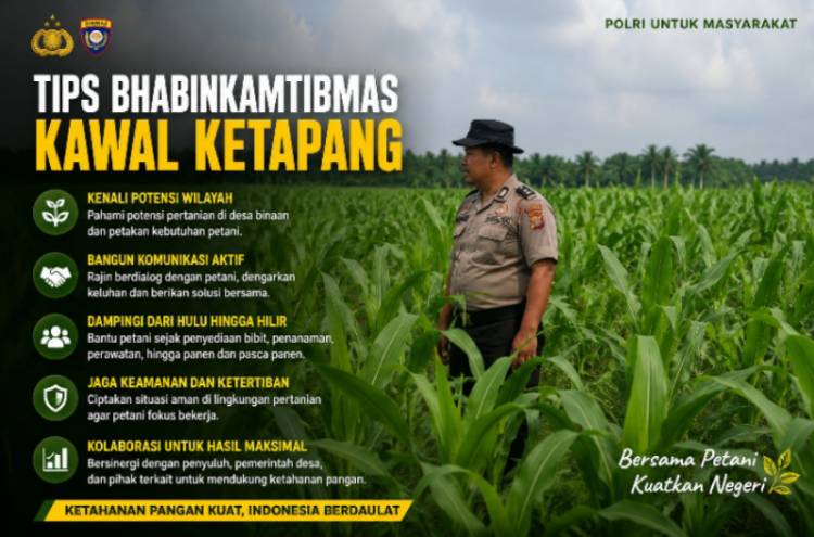 Bukan Sekadar Hadir, Ini Cara Bhabinkamtibmas Polsek Kandis Kawal Ketahanan Pangan