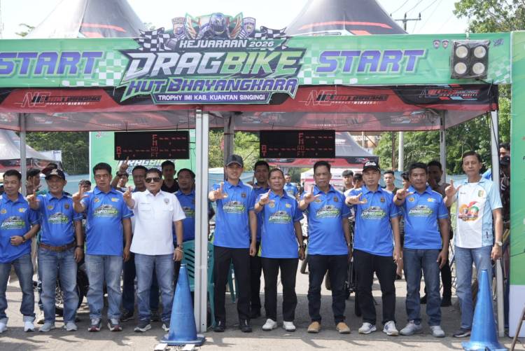 Wadah Positif Generasi Muda, Plt Bupati Kuansing Diwakili Asisten II Resmikan Kejuaraan Drag Bike HUT Bhayangkara Ke-80