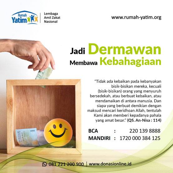 Jadi Dermawan Membawa Kebahagiaan