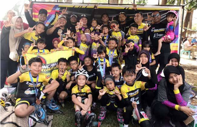 Lancang Kuning Inline Skate Riau Borong 11 Medali di Kejurnas Sepatu Roda Pariaman