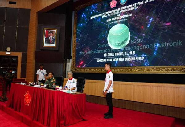 TNI dan BSSN Sepakati Perjanjian Kerjasama Tanda Tangan Elektronik