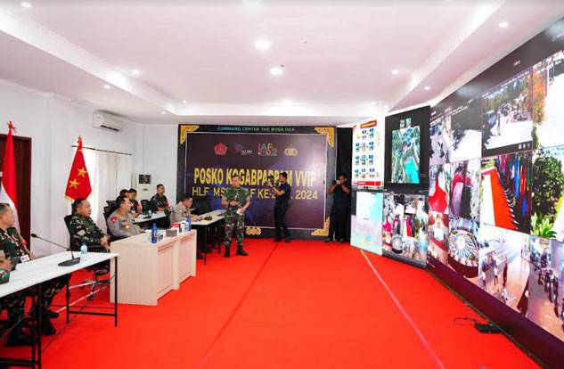 TNI Kendalikan Operasi Pengamanan HLF MSP dan IAF dari Posko Kogabpadpam VVIP
