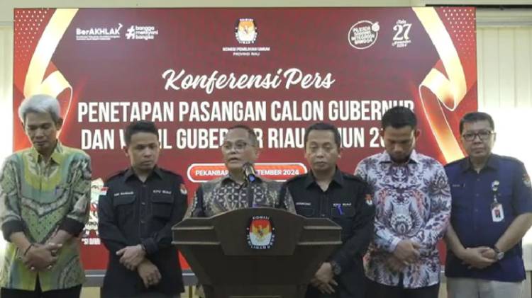 KPU Tetapkan 3 Paslon Peserta Pilgub Riau 2024