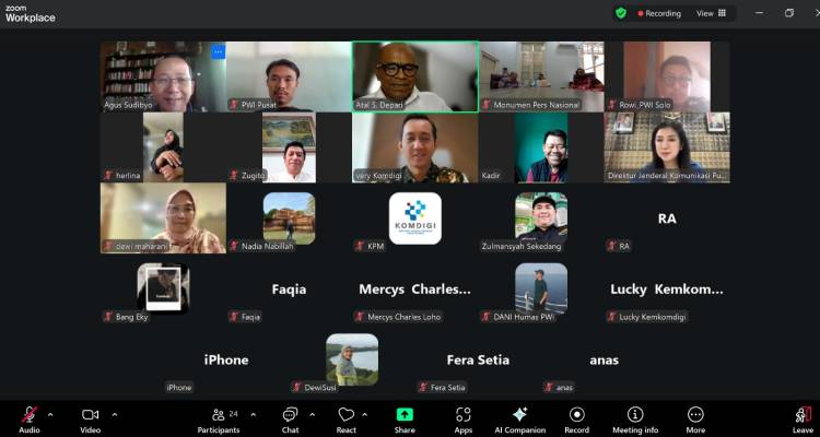 Bersama Komdigi, PWI Bahas Pengukuhan Pengurus