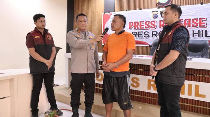 Kapolres Rohil Pimpin Press Release Ungkap Kasus Penganiayaan Hewan