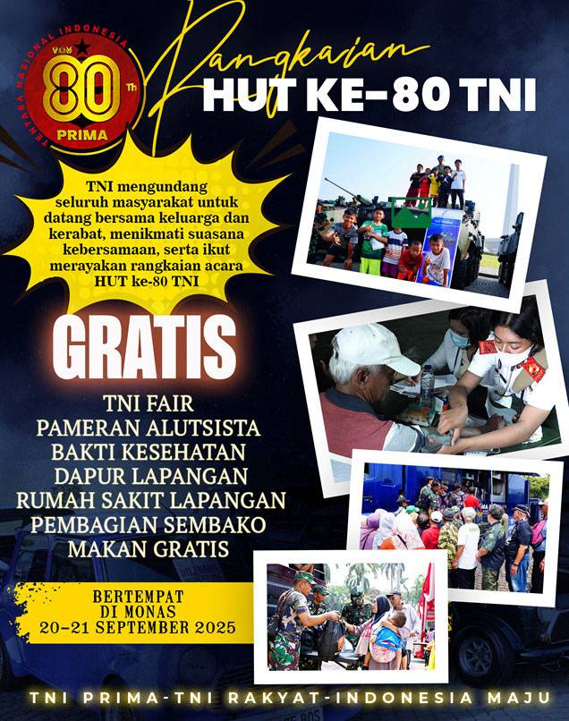 Pesta Rakyat - TNI Fair Sempena HUT ke-80 TNI di Monas