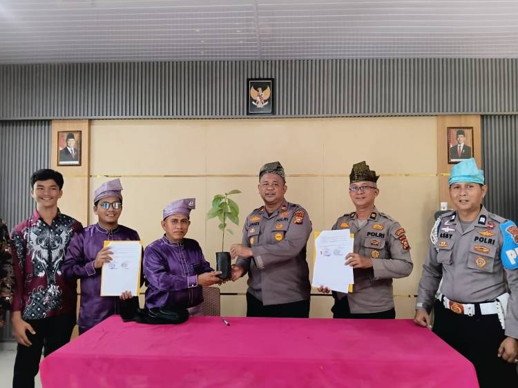 Polsek Kepenuhan dan SMKN 1 Kepenuhan Hulu Perkuat Sinergi Lewat MoU Green Policing