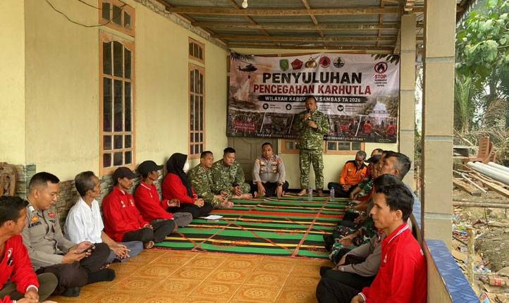 TNI Gelar Penyuluhan Pencegahan Karhutla di Kabupaten Sambas