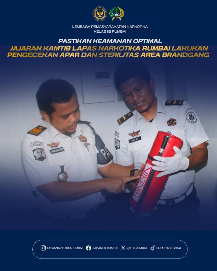 Perketat Pengawasan dan Mitigasi Risiko, Lapas Narkotika Kelas II B Rumbai Tingkatkan Kinerja Jajaran Kamtibmas