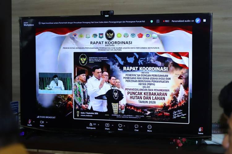 Pemkab Inhil Ikuti Rakor Antara Pemerintah Dengan Perusahaan Pemegang HGU dan Perizinan Berusaha Pemanfaatan Hutan