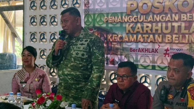TNI Intensifkan Penyuluhan Pencegahan Karhutla di 11 Kecamatan Kabupaten Melawi, Kalbar