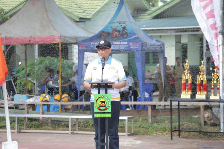 Open Turnamen Volleyball Putra Dandim Inhil Cup ke-8 Resmi Dibuka