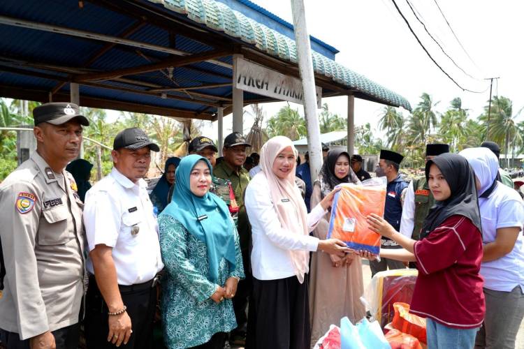 Plh. Bupati Inhil Serahkan Bantuan kepada Korban Kebakaran di Pulau Burung