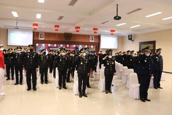 Puncak Hari Dharma Karya Dhika ke-76, Jajaran Kemenkumham Riau Ikuti Secara Virtual