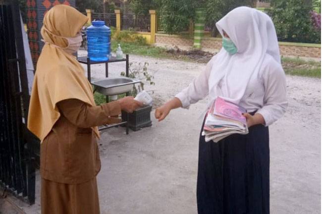 Peserta Didik di Pekanbaru Diminta Tetap Pakai Masker