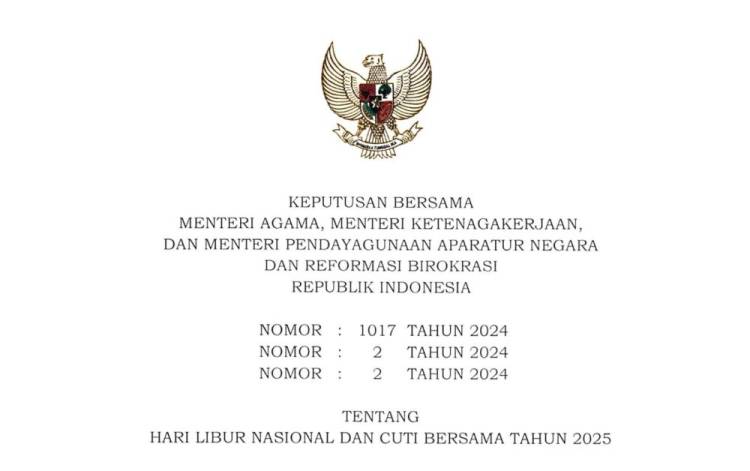 Ini Libur Nasional dan Cuti Bersama Tahun 2025