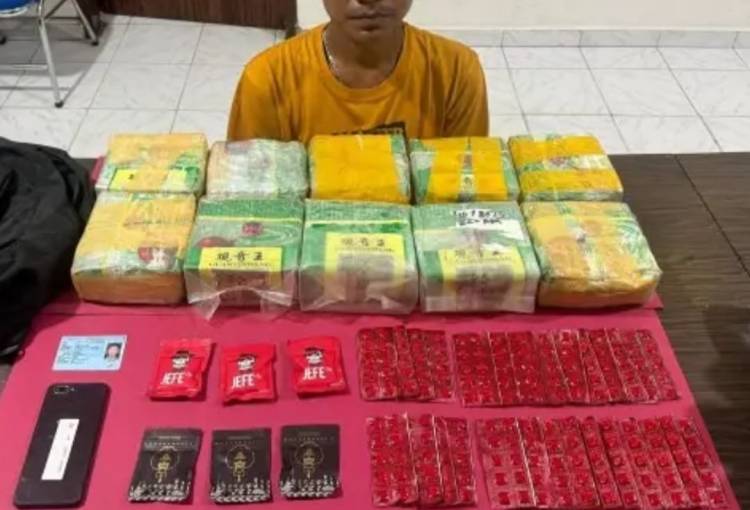 Bawa 10 Kilogram Sabu dan Ganja, Kurir Narkoba di Dumai Diringkus