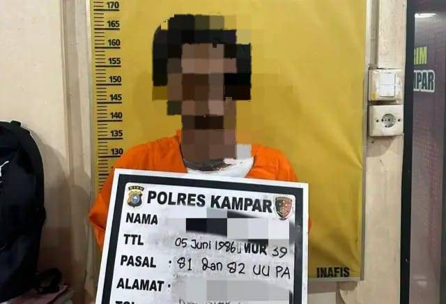 Cabuli Anak Tiri, Pria di Siak Hulu Ditangkap di Kedai Tuak