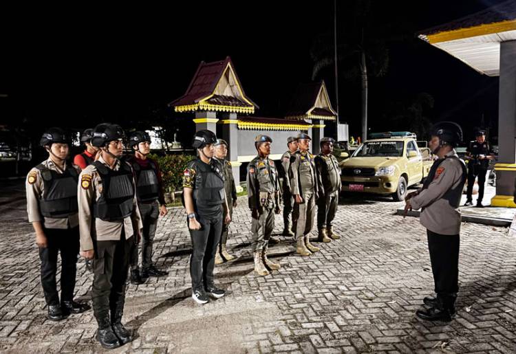 Tim RAGA Polres Kuansing dan Satpol PP Patroli Tempat Hiburan Malam