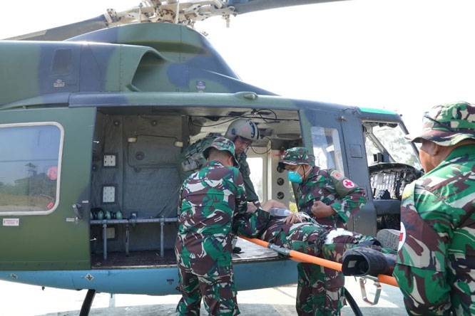 TNI Asah Kemampuan Evakuasi Medis Udara dengan Helikopter Bell 412 dalam Latgabma Keris Woomera 2026