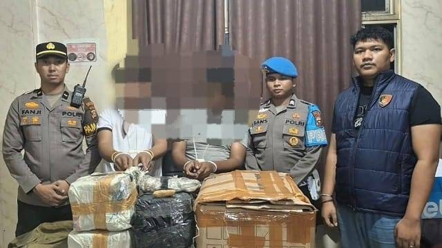 Peredaran 18 Kilogram Ganja Digagalkan di Kuansing, Dua Pria Ditangkap
