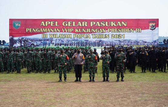 Jelang Kunjungan Presiden RI, Pangdam XVII/Cenderawasih Dan Kapolda Papua Pimpin Apel Gelar Pasukan Pengamanan