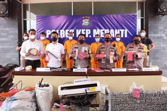 Polres Kepulauan Meranti Ringkus Kawanan Maling yang Resahkan Warga, 1 DPO