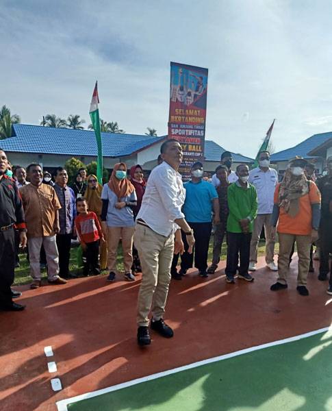 Bupati HM Adil Buka Tournamen Volly Ball STKIP Cup 1 2021