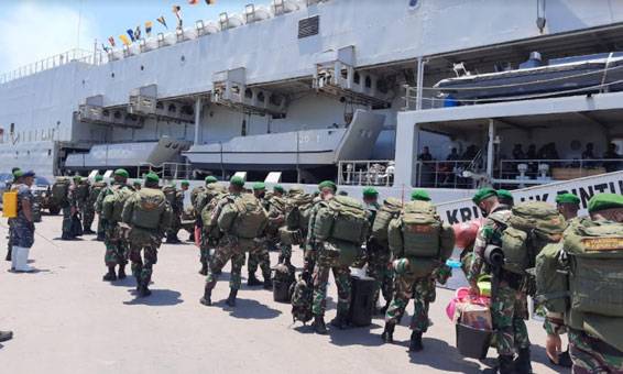 900 Personel Satgas Pamtas RI-PNG Yonif 122/TS dan Yonif 611/AWL Purna Tugas