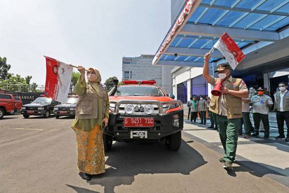 Kepala BNPB Ganip Warsito Besok Lepas Gerakan Mobil Masker di Riau