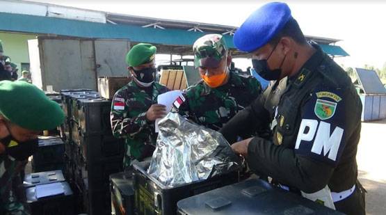 Kolakops Korem 174 Merauke Gelar Sweeping Gabungan Terhadap Satgas Pamtas RI-PNG Yonif 122/TS dan Yonif 611/AWL yang Purna Tugas